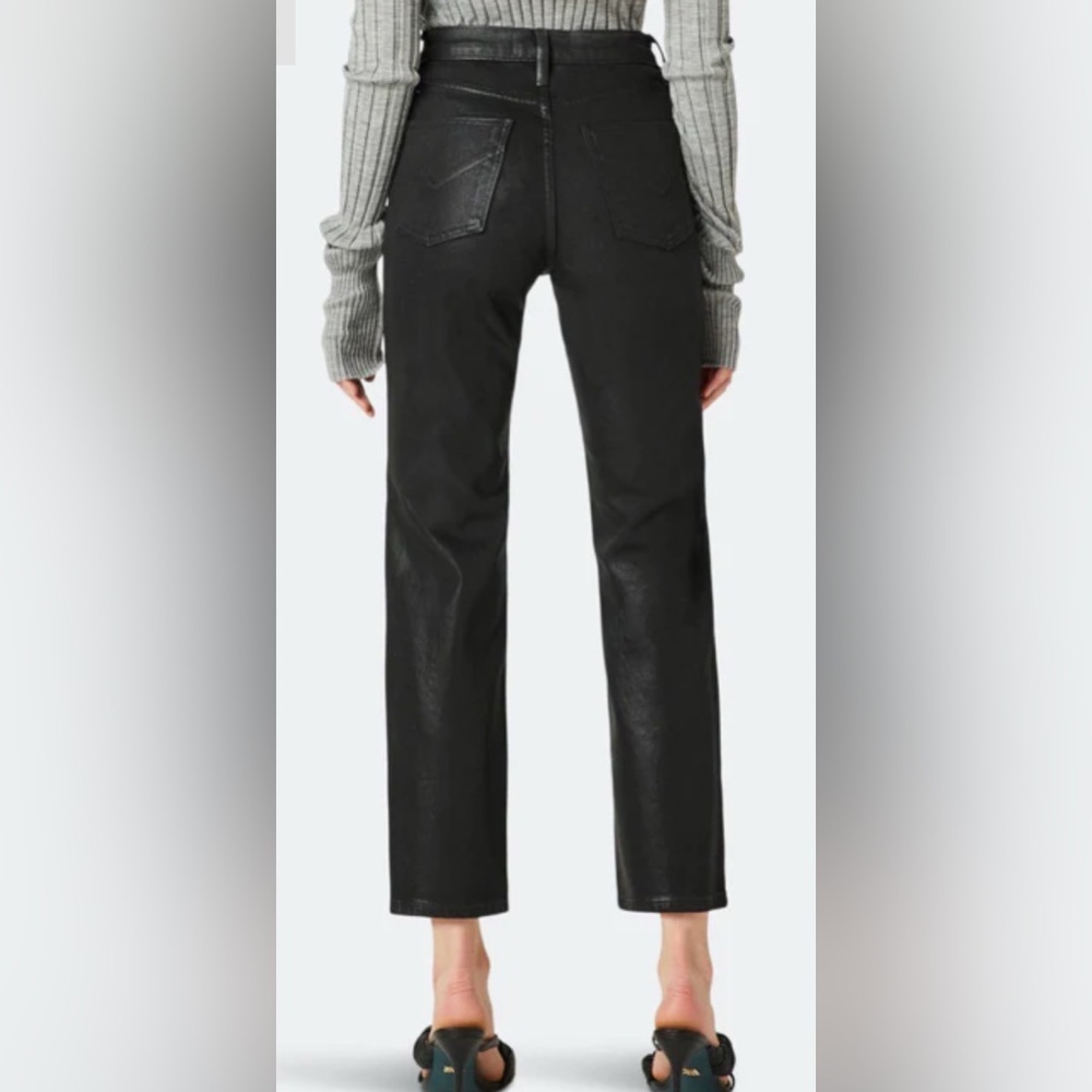 Hudson REMI HIGH RISE STRAIGHT CROP HIGH SHINE BLACK